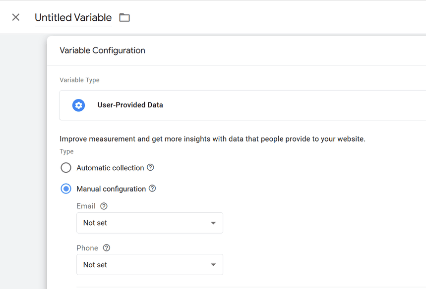 Manual Configuration