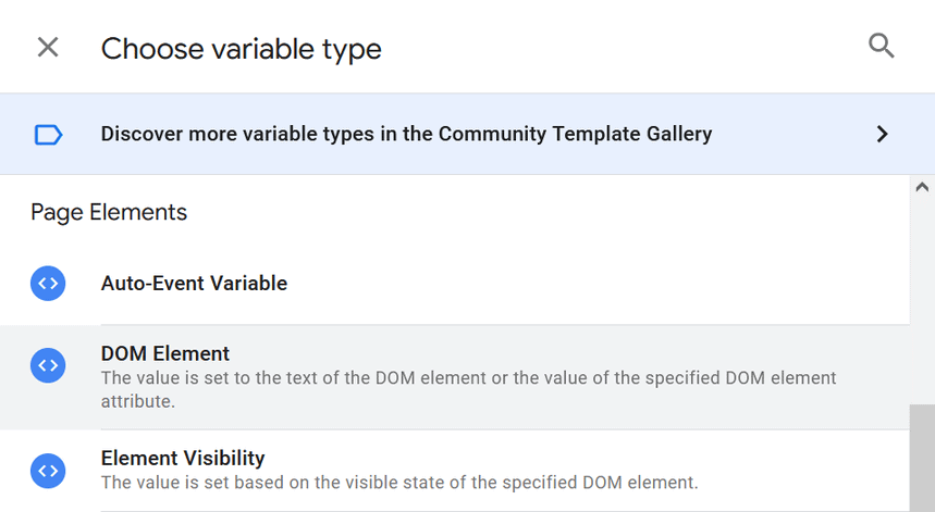 Choose a variable type 