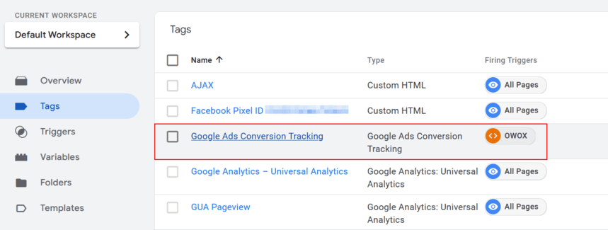 Google Ads Conversion Tracking